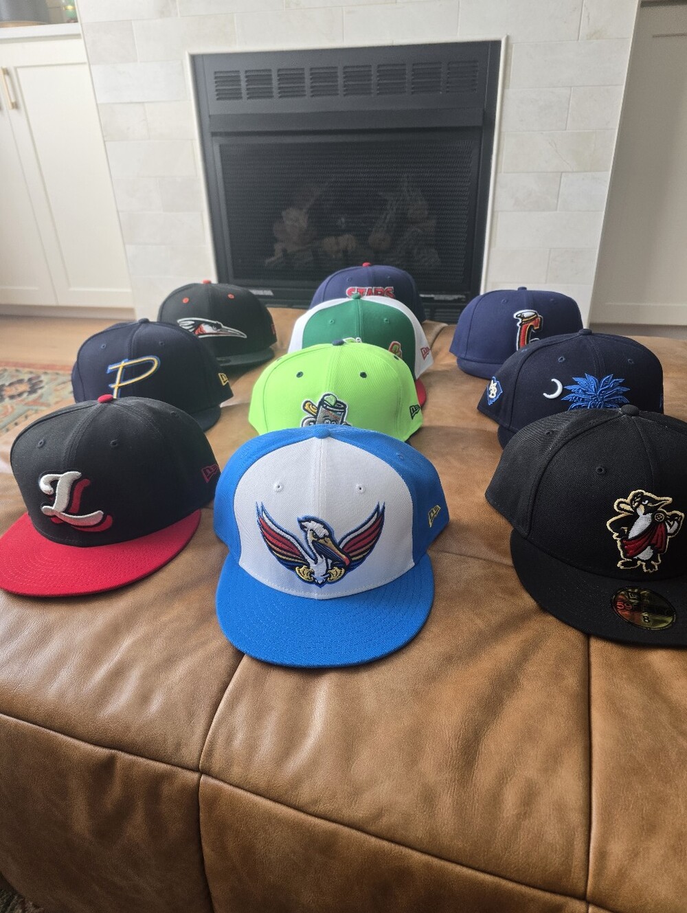 Lot Of 10 New Era 5950 MiLB Minor League Baseball Hats Size 8